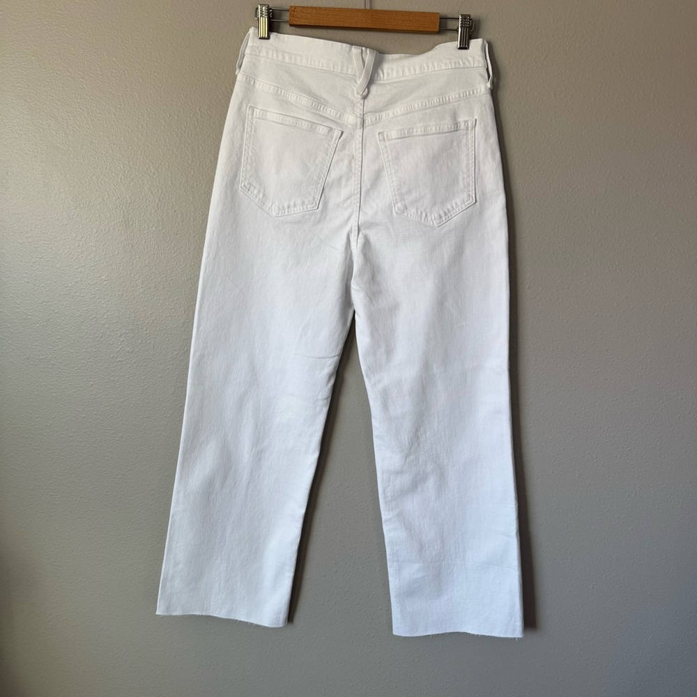 J. Crew Slim Wide Leg Jean in White Ankle length - Picture 9 of 13